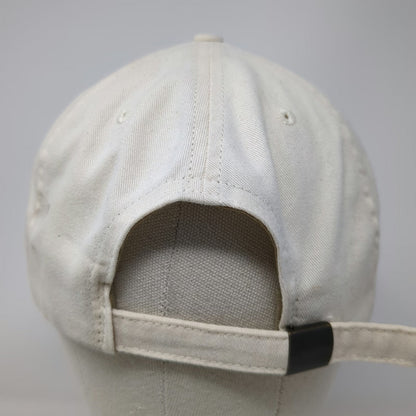 Flat Track Aus Tex 5 Panel Hat Beige One Size Gold Embroidery Made In USA Strap