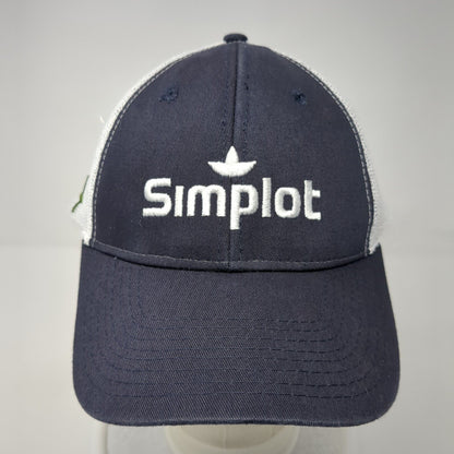 Simplot Snapback Mesh Back Trucker Hat Blue One Size Colorblock 6 Panel