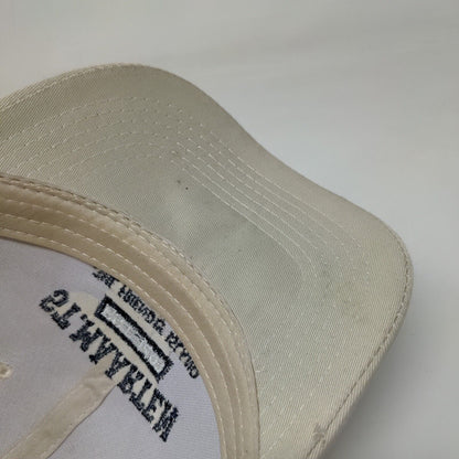 St. Maarten The Friendly Island Strapback Hat Tan OSFA Embroidered