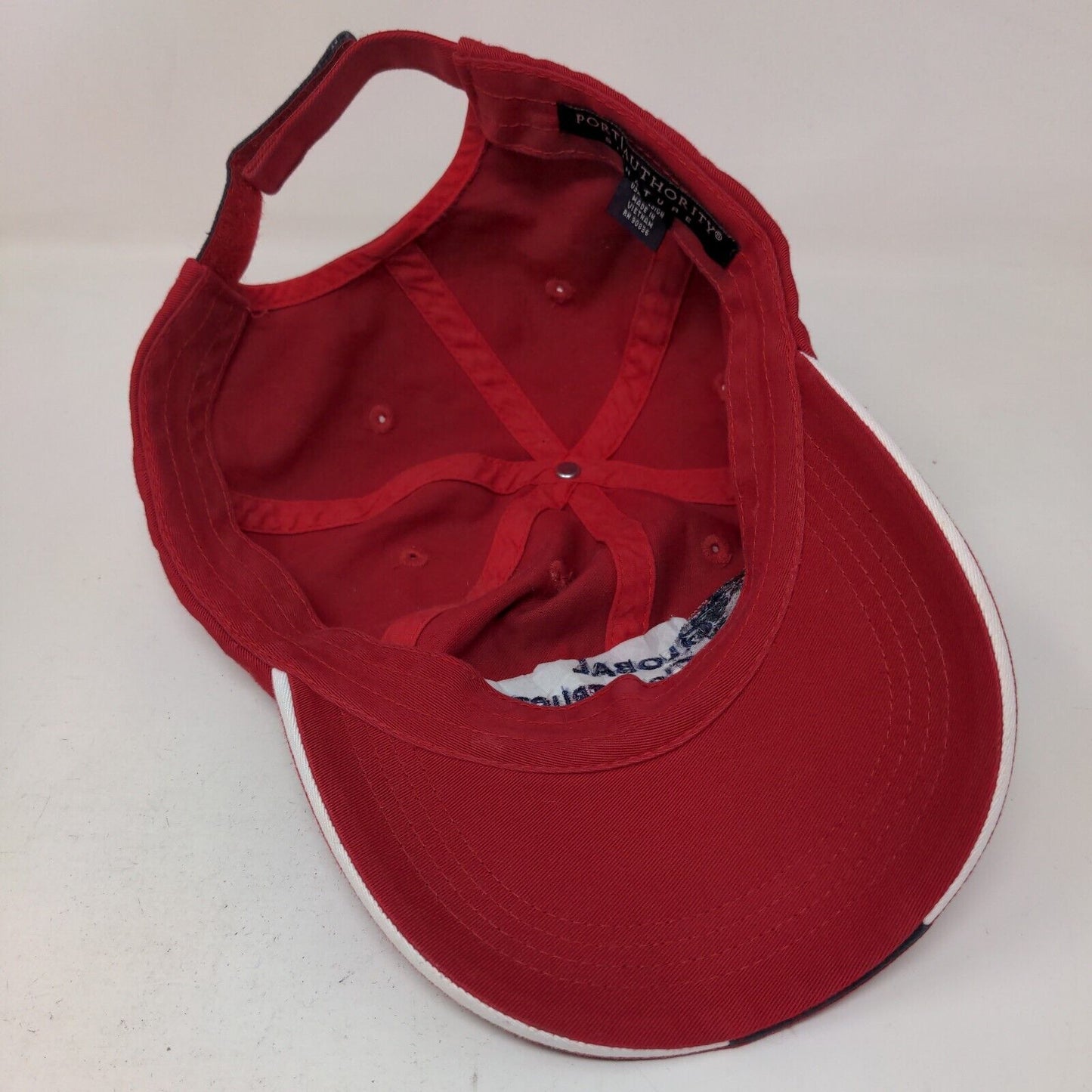 Port Authority Men's Strapback Hat Red Embroidered Global Constructors Logo