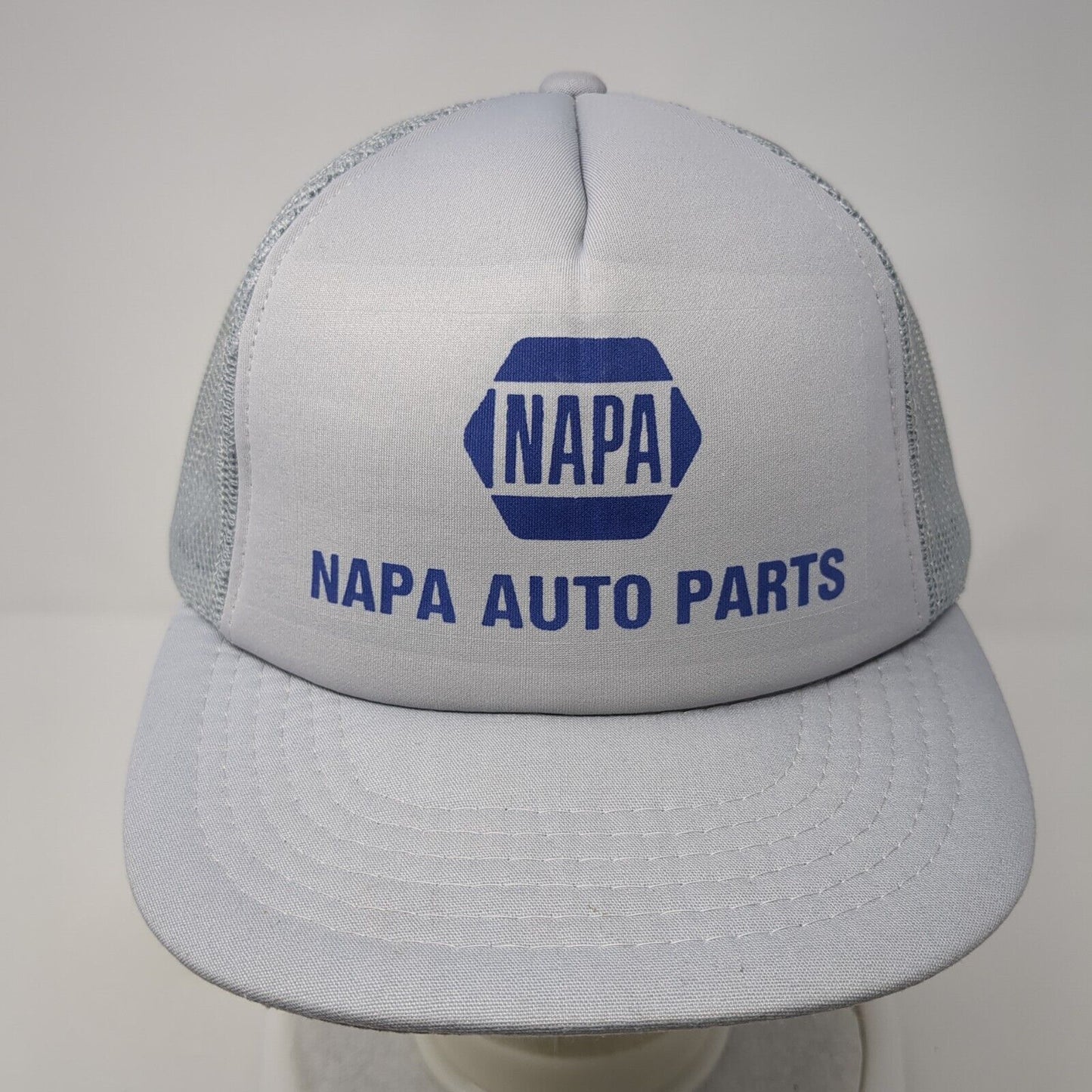 NAPA Auto Parts Snapback Trucker Hat Gray One Size Adjustable Mesh Back Yupoong