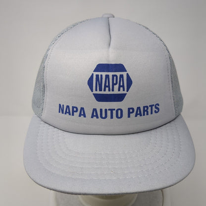 NAPA Auto Parts Snapback Trucker Hat Gray One Size Adjustable Mesh Back Yupoong