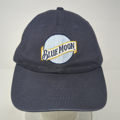 Blue Moon Strapback Hat Blue One Size Adjustable Embroidered Outdoor