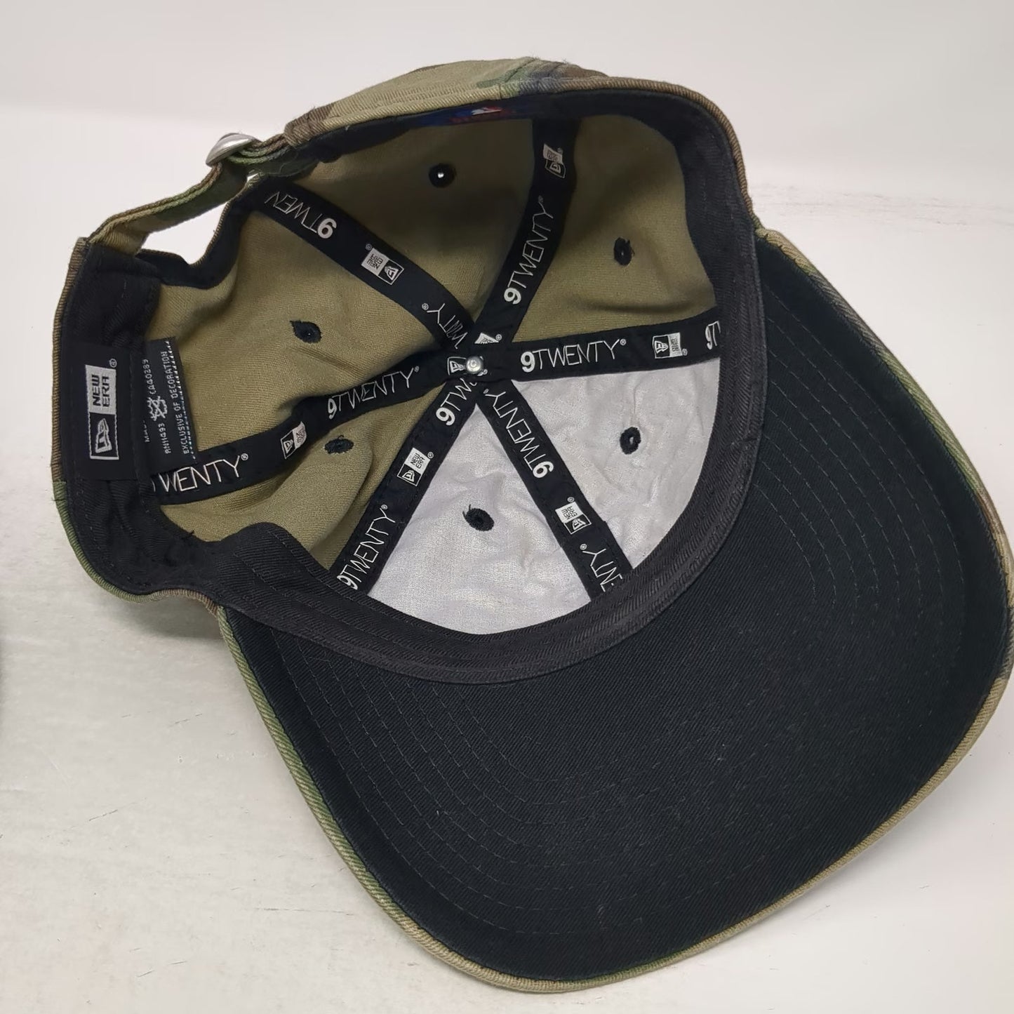 New Era New York Mets MLB Baseball Cap Green Camo One Size 9TWENTY Slideback Hat