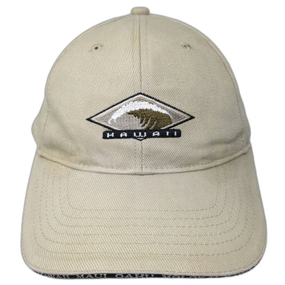 Surfware Hawaiian Classics Baseball Cap Beige OSFM Hawaii Wave Logo Hat Slide