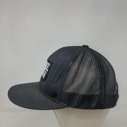 Free Man Snapback Mesh Back Trucker Hat Black One Size Embroidered