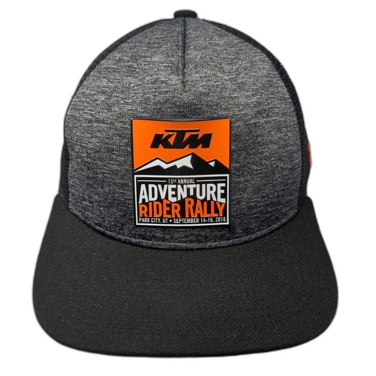 New Era Trucker Hat Gray One Size KTM Adventure Rider Rally Mesh Snapback