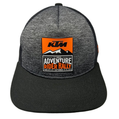 New Era Trucker Hat Gray One Size KTM Adventure Rider Rally Mesh Snapback