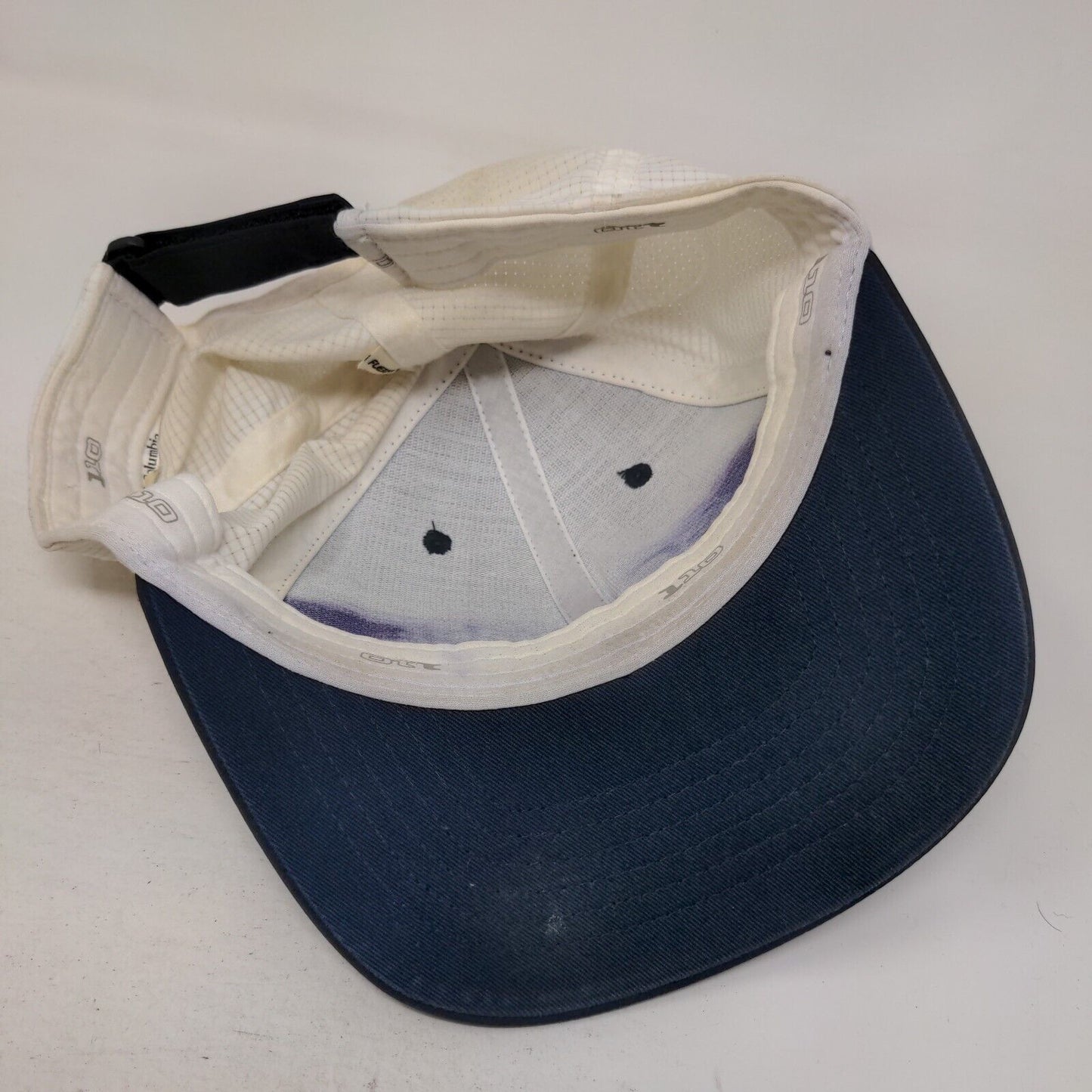 Columbia PFG Stapback Hat Blue One Size Adjustable Vented Holes 110 6 Panel