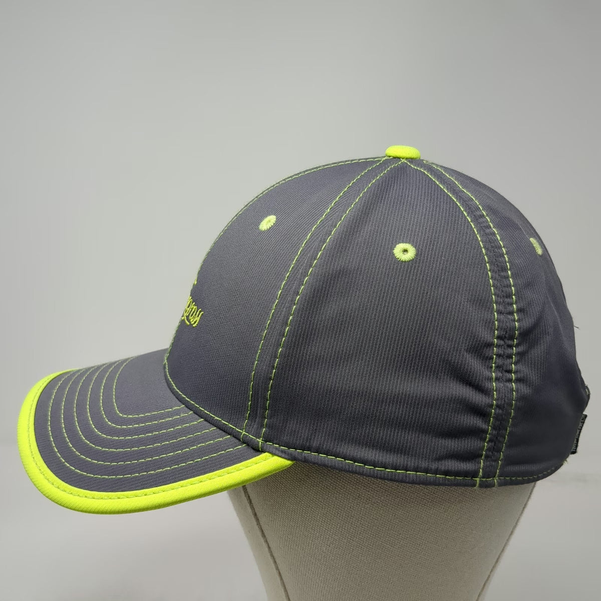 Imperial Baseball Cap Gray Yellow One Size Strapback Sawgrass Golf Hat Graphic