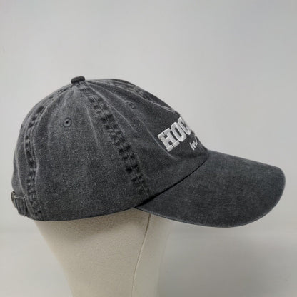 Unbranded Women's Slideback Hat Gray Size OSFA Embroidered Hockey Mom Cotton