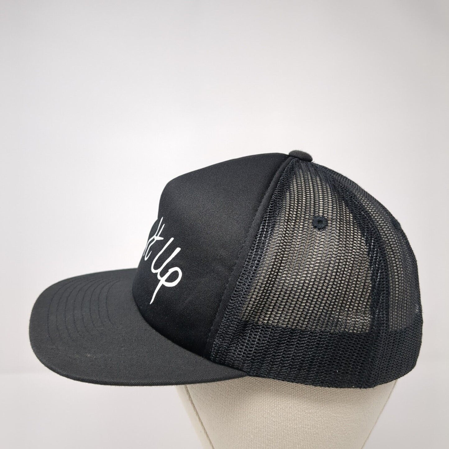 Tone It Up Snapback Mesh Back Trucker Hat Black One Size Yupoong