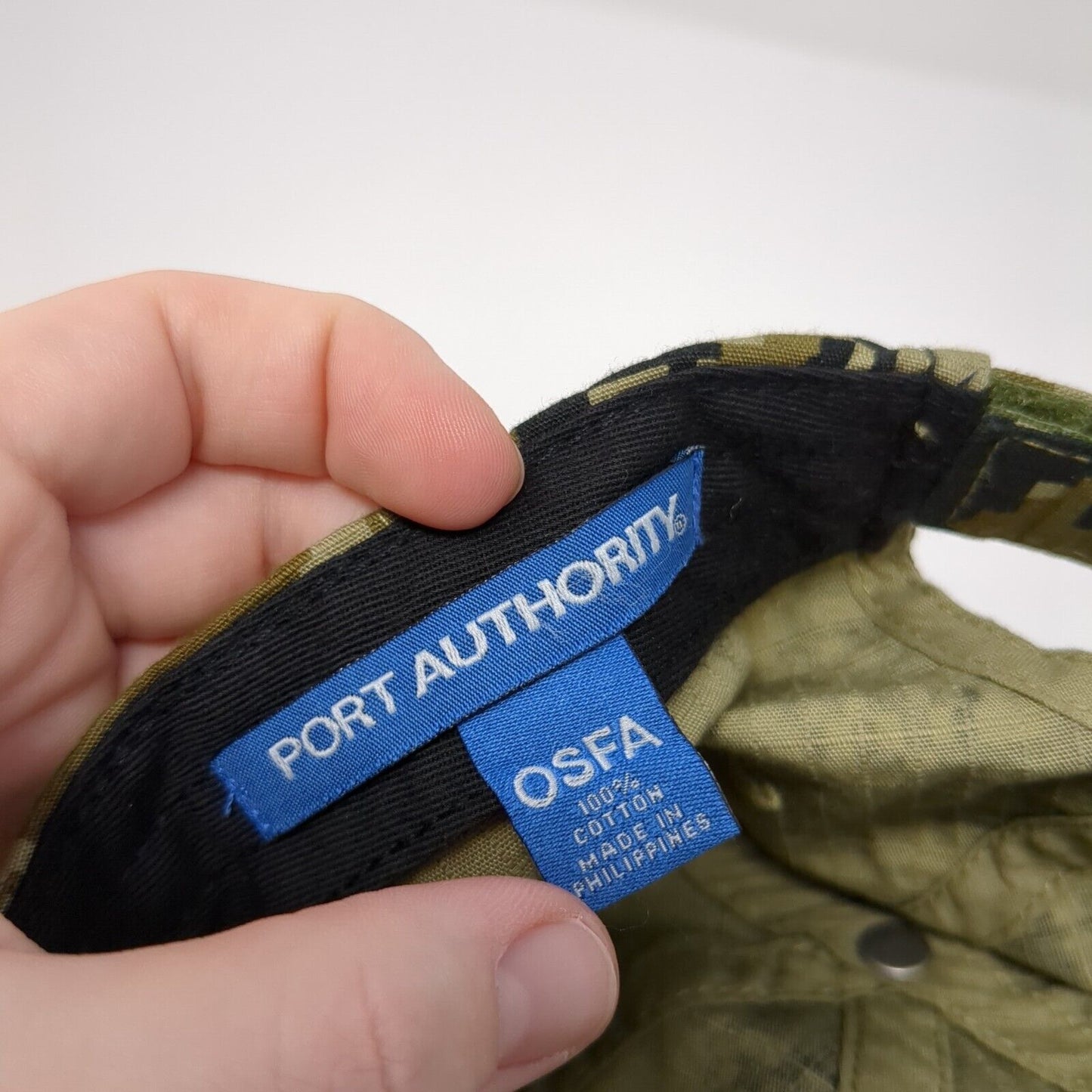 Port Authority Strapback Hat Digital Camo One Size Embroidered Logo