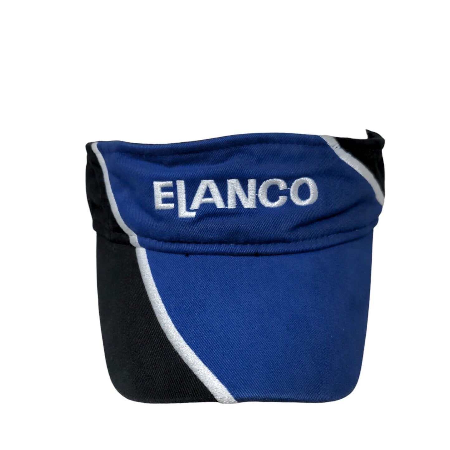 Elanco Strapback Visor Hat Multi OSFA Embroidered Colorblock Adjustable