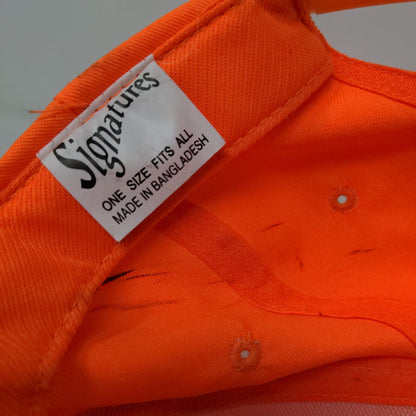 Signatures Men's Snapback Hat Bright Orange Size OSFA Blank Rope