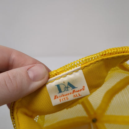 Yield To The Boss Snapback Mesh Back Trucker Hat Yellow One Size Outdoor