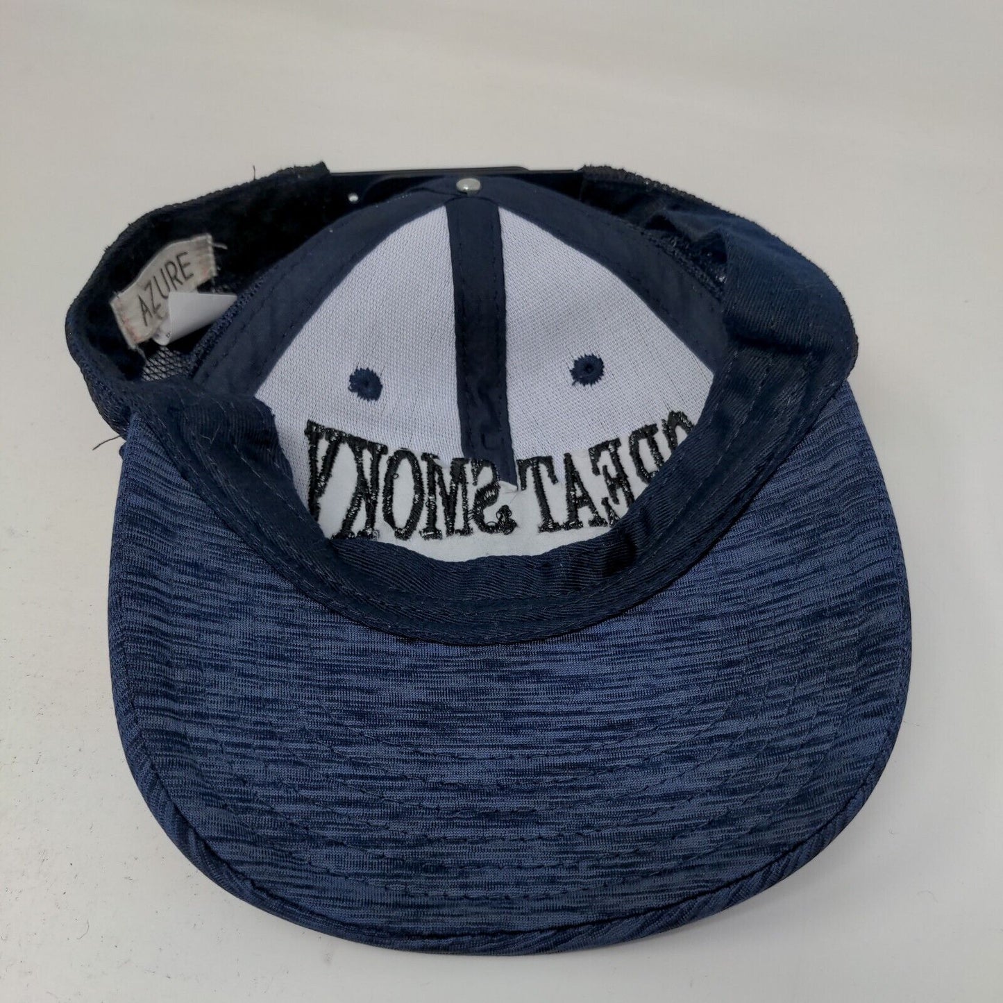 Azure Men's Snapback Mesh Back Hat Blue Adjustable Great Smoky Mountains Logo