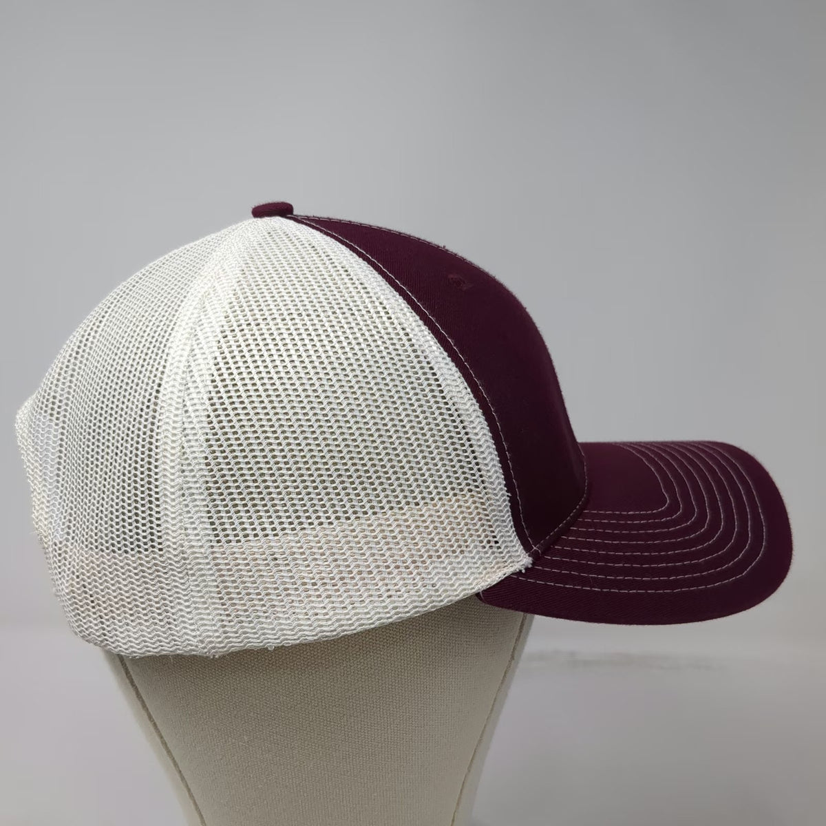 Richardson Trucker Hat Black White One Size Pfister Logo Mesh Snapback Model 112