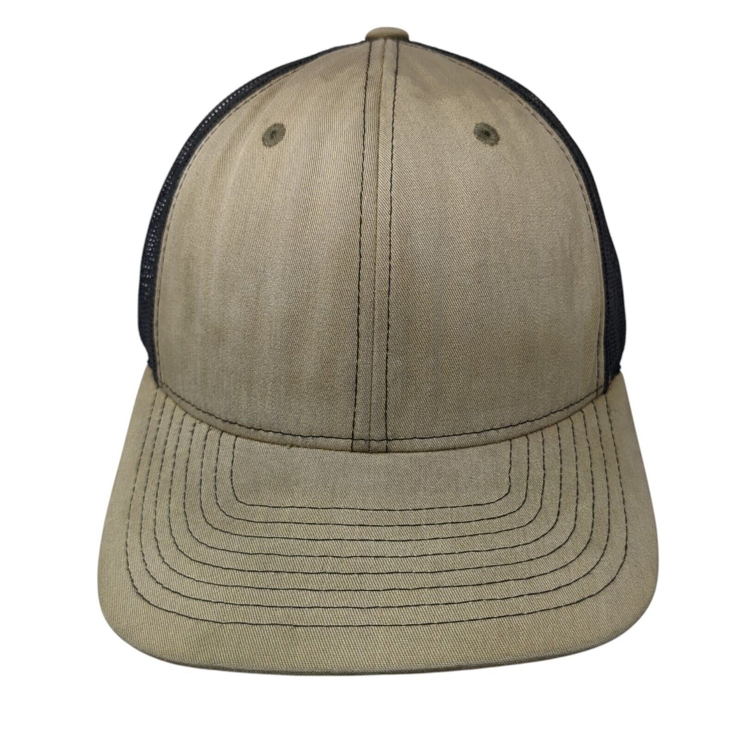 Richardson Snapback Trucker Hat Tan One Size Adjustable Mesh Back Blank