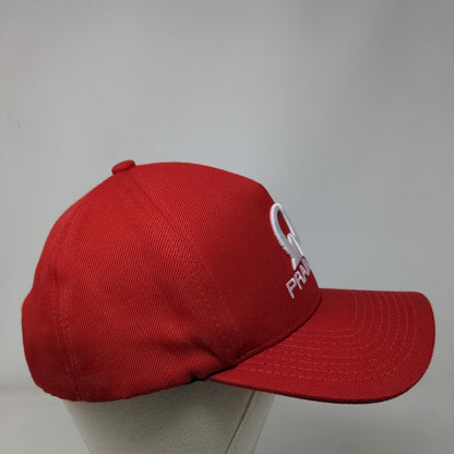 Pramac Snapback Hat Red One Size Adjustable Embroidered Logo Solid
