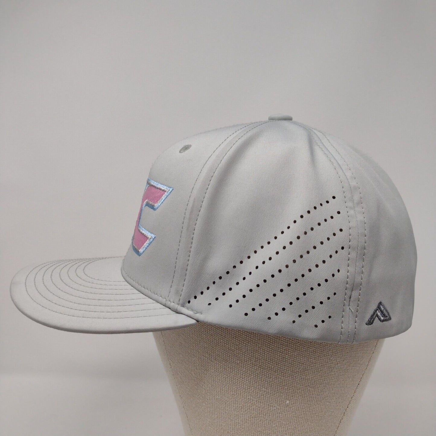 SCC The Crew Fitted Hat Gray L/XL Embroidered 47One 6 Panel Pacific Headwear