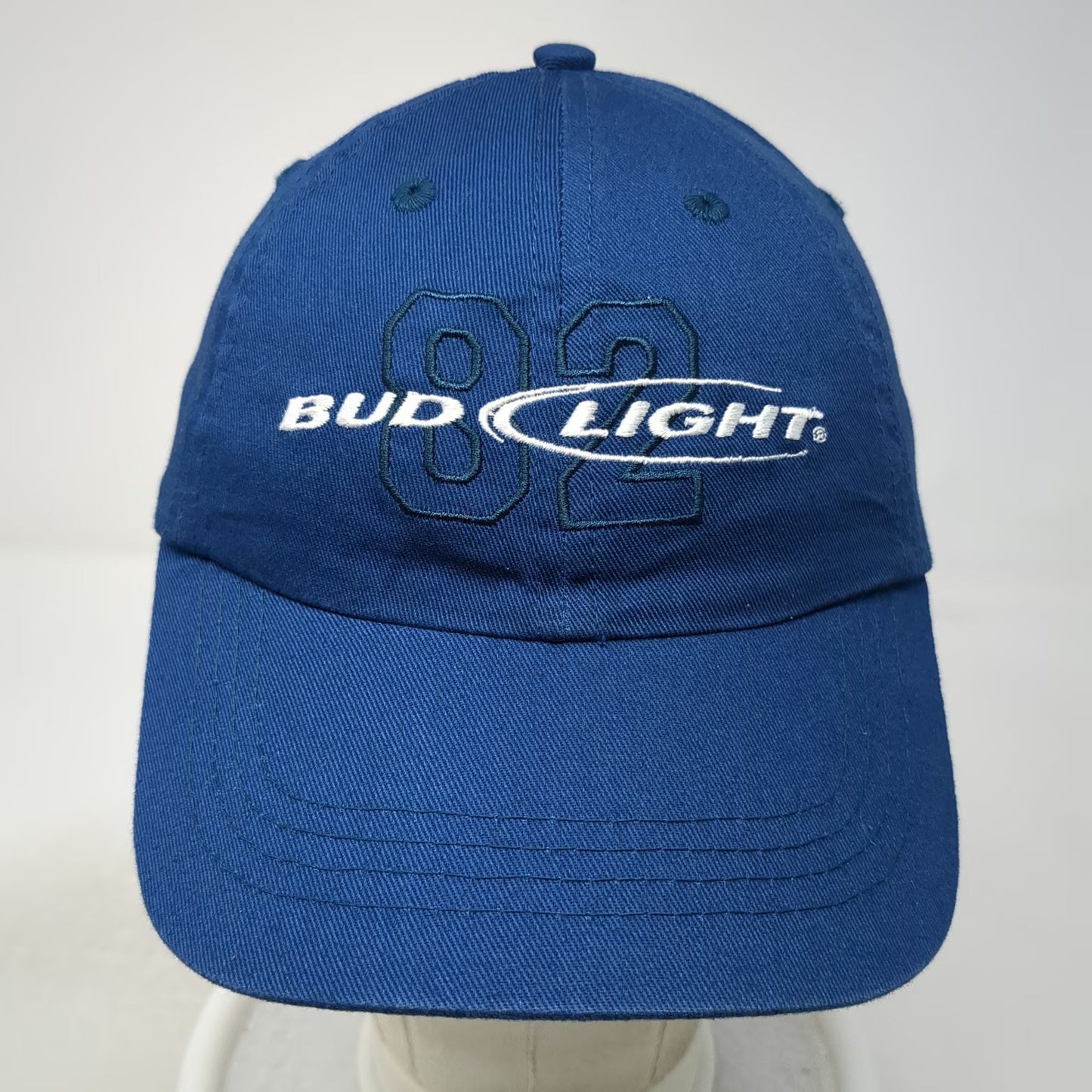 Anheuser-Busch Bud Light 82 Embroidered Blue Baseball Cap One Size Strapback
