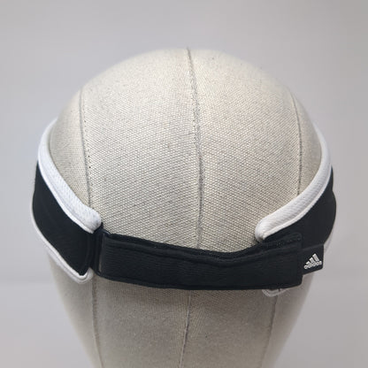 Adidas 3 Stripes Strapback Visor Hat Black One Size Adjustable Outdoor