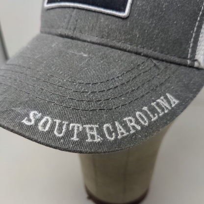 Unbranded Men's Snapback Mesh Back Hat Gray White Myrtle Beach South Carolina