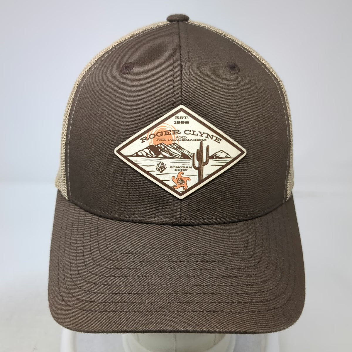 Yupoong Trucker Hat Brown One Size Roger Clyne Peacemakers Sonoran Born Patch