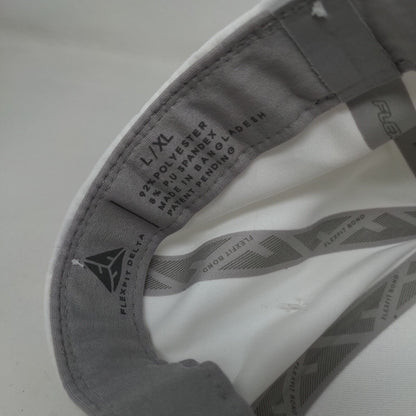Altimeters Fitted Hat White Large/XL Flexfit Delta Embroidered 6 Panel