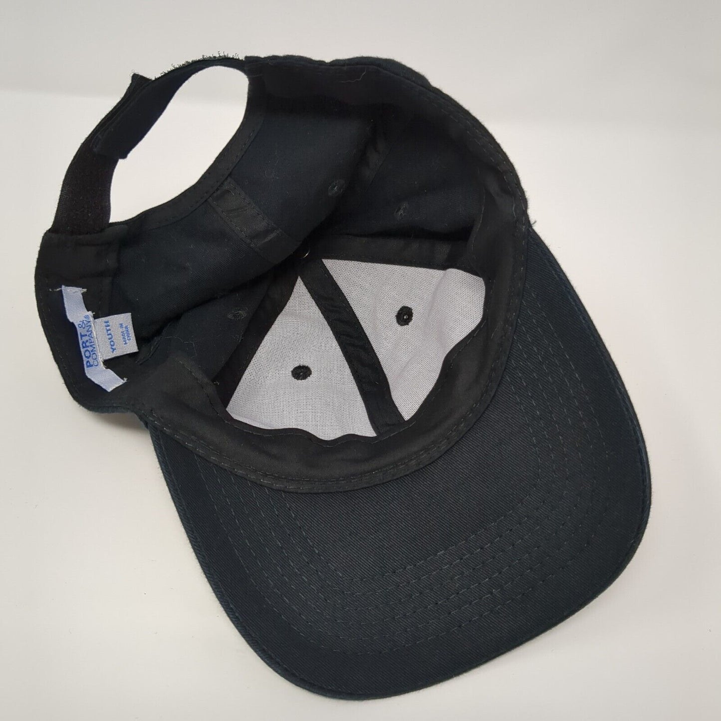 PCRD Strapback Hat Black Youth One Size Adjustable Port & Company
