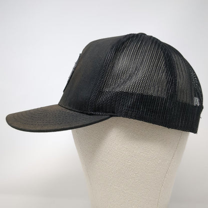 Yupoong Trucker Hat Black One Size T3 Contractors Bicep Logo Mesh Back Snapback
