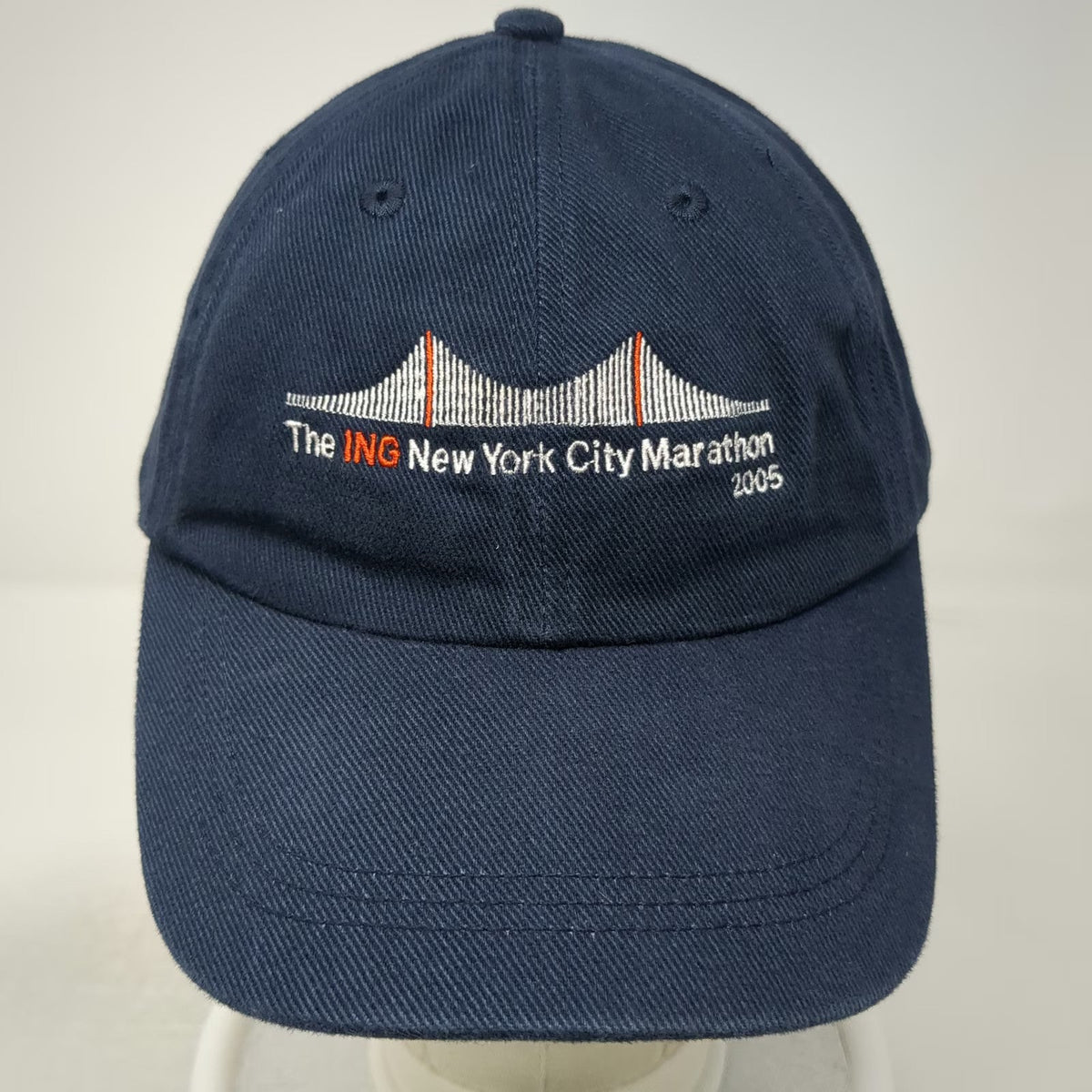 Velocity 2005 New York City Marathon Blue OSFM Baseball Cap Hat Slideback Cotton