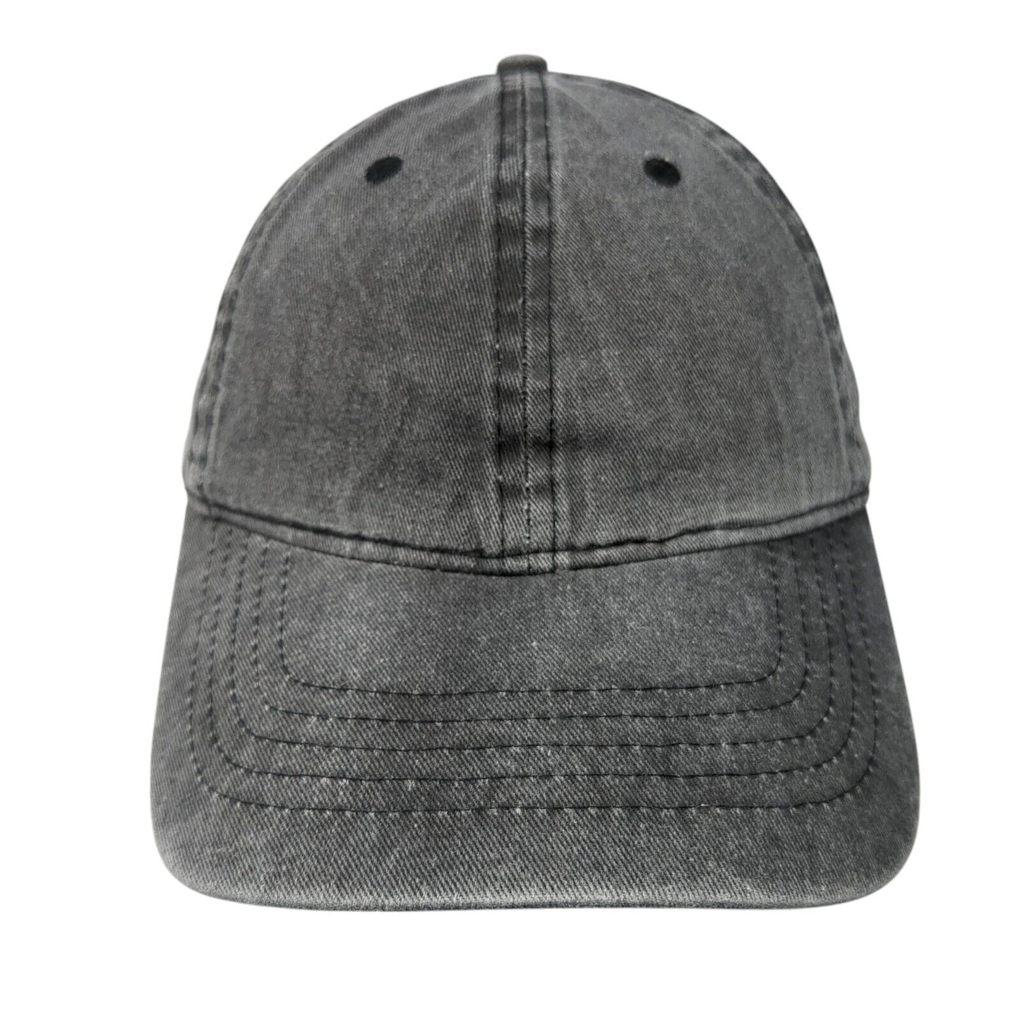 Unbranded Strapback Hat Gray Black Soot One Size Adjustable Blank