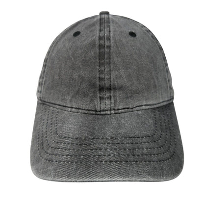 Unbranded Strapback Hat Gray Black Soot One Size Adjustable Blank