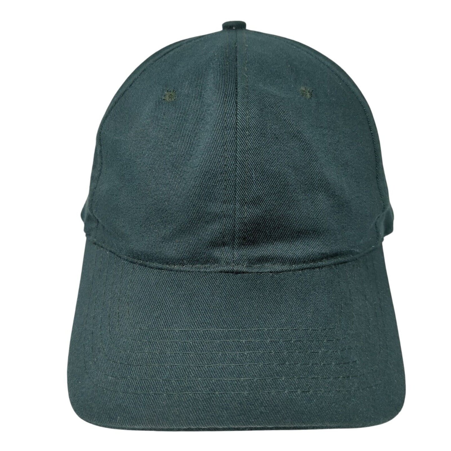 Unbranded Slideback Hat Green One Size Adjustable Blank Solid Vent Holes