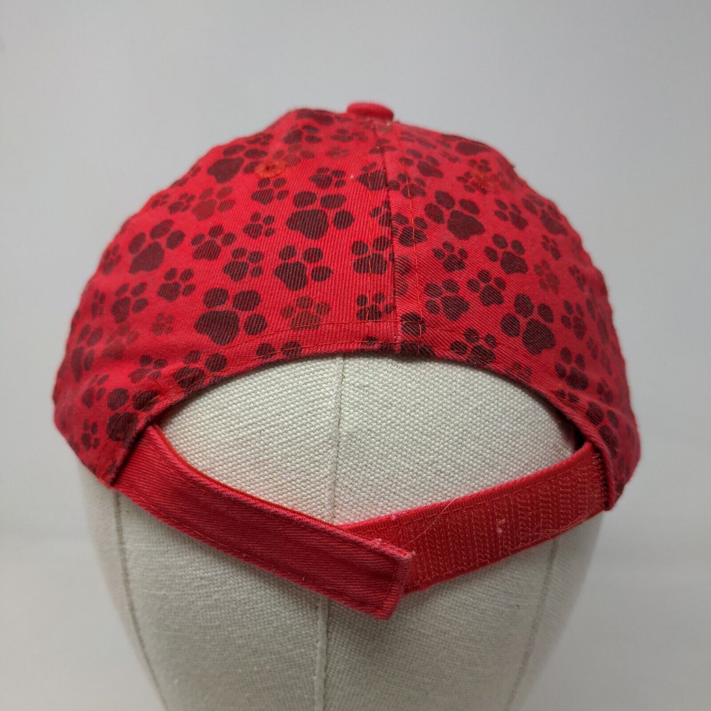 Nickelodeon Boys Strapback Hat Red OSFM Paw Patrol Logo Pawprints All Over Print