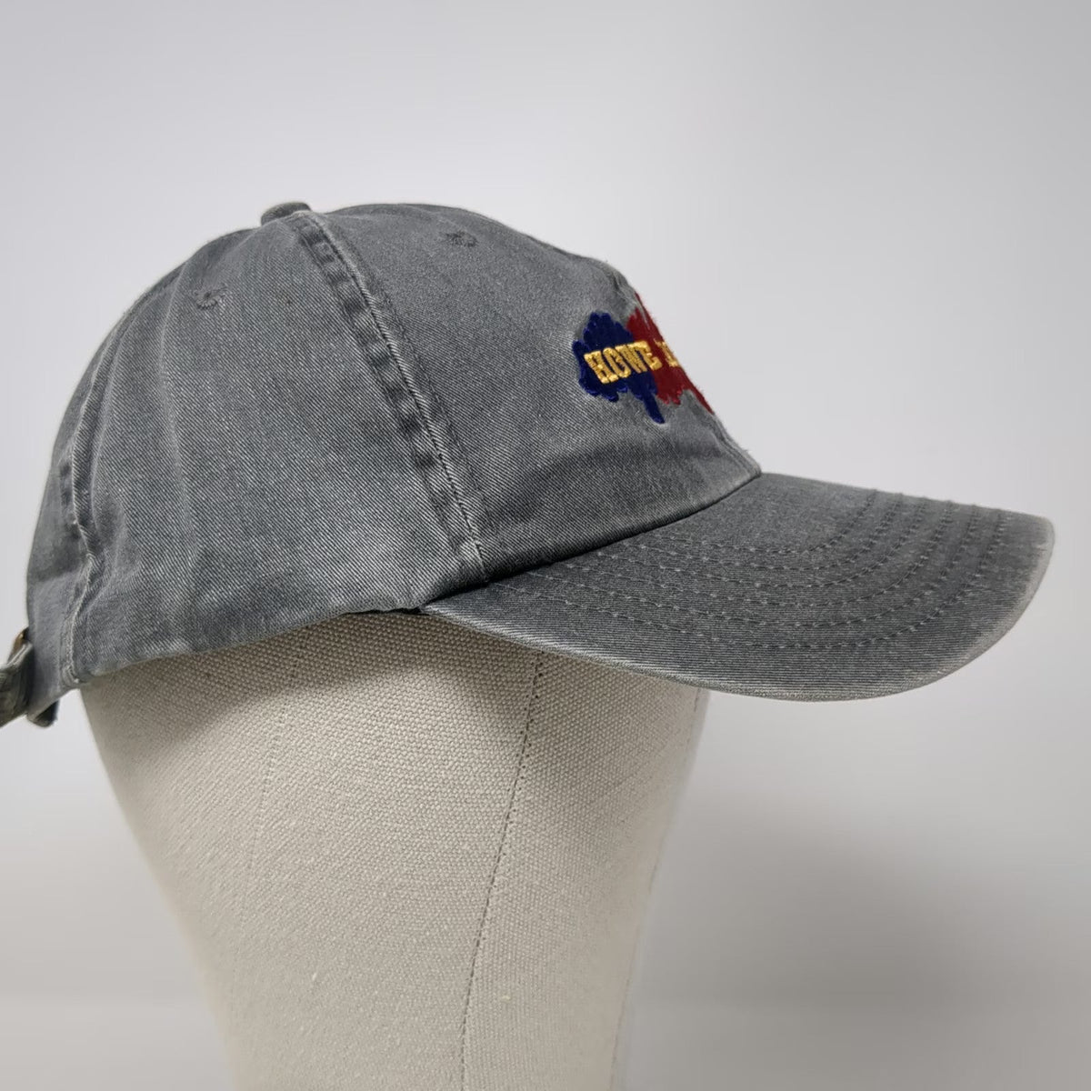 Royal Baseball Cap Gray One Size Howe Caverns Embroidered Slideback Cotton Hat