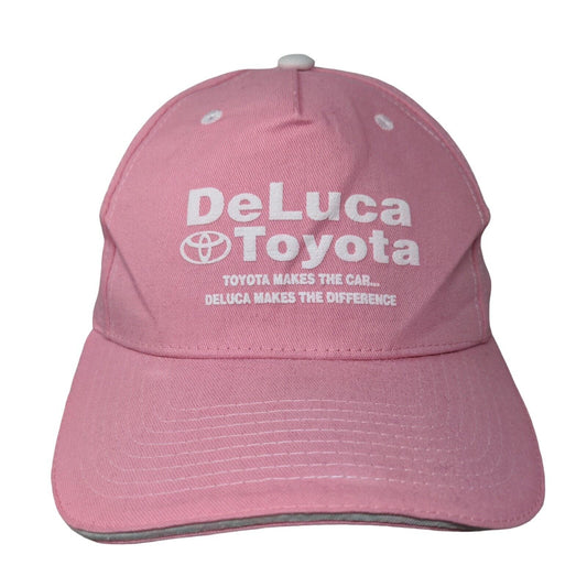 DeLuca Toyota Strapback Hat Pink One Size Adjustable Vent Holes Cobra