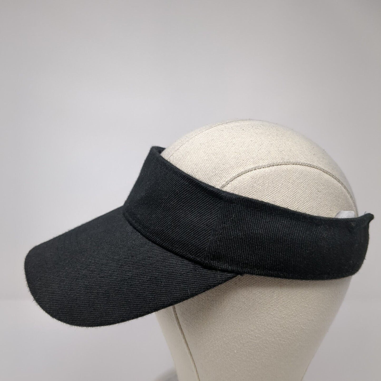 Unbranded Strapback Sun Visor Hat Black One Size Adjustable Blank