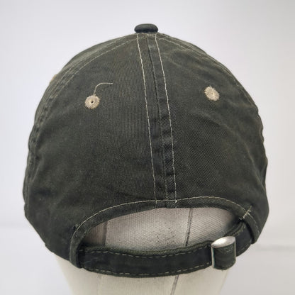 Mossy Oak Baseball Cap Black One Size Distressed Frayed Logo Strapback Hat