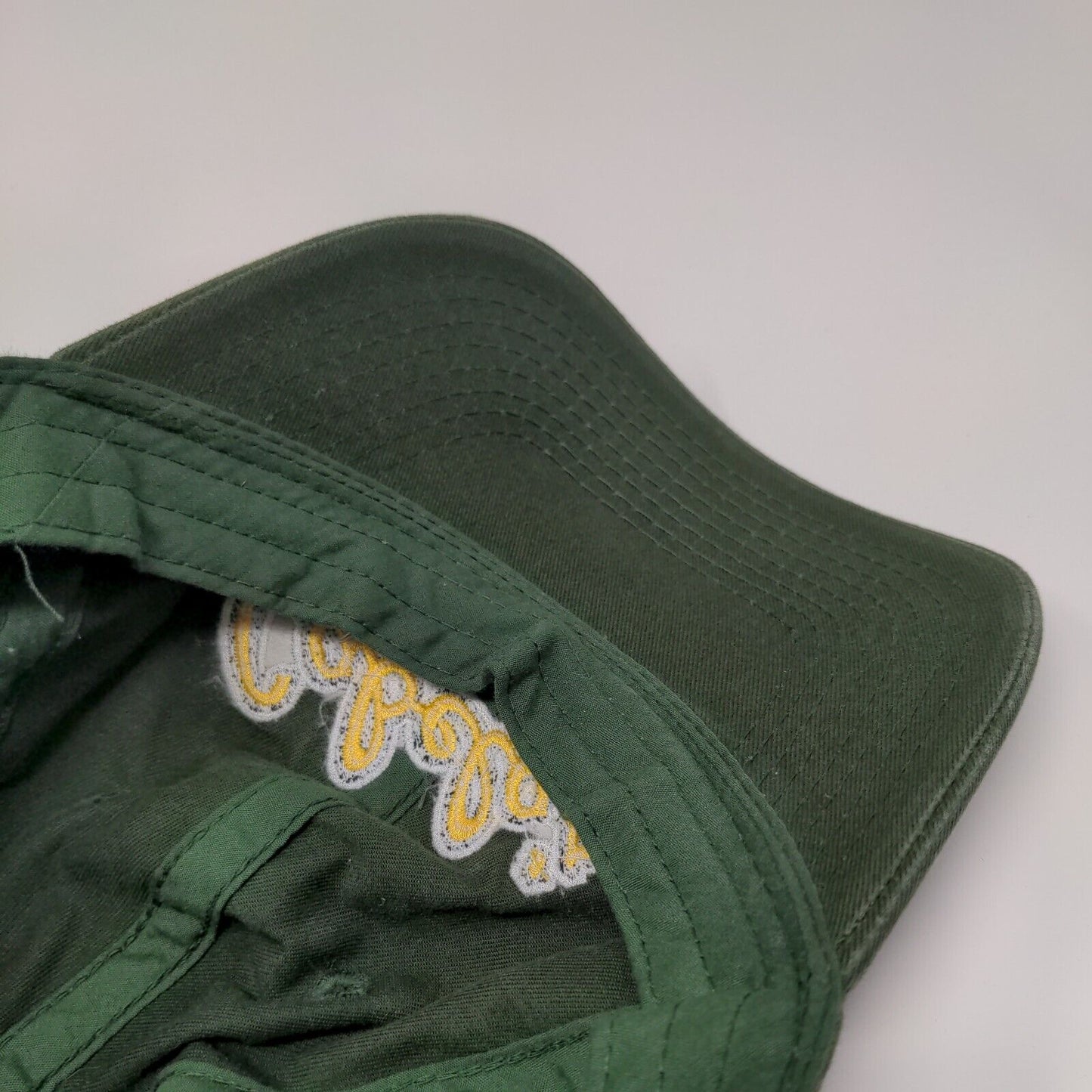 Cabela's Slideback Hat Green OSFM Adjustable Embroidered Logo Vented Holes