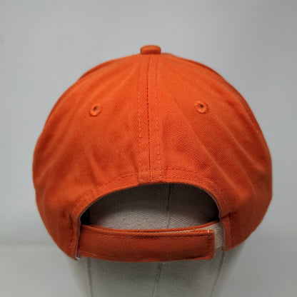 Dickies Strapback Hat Orange One Size Adjustable Solid 6 Panel Vent Holes