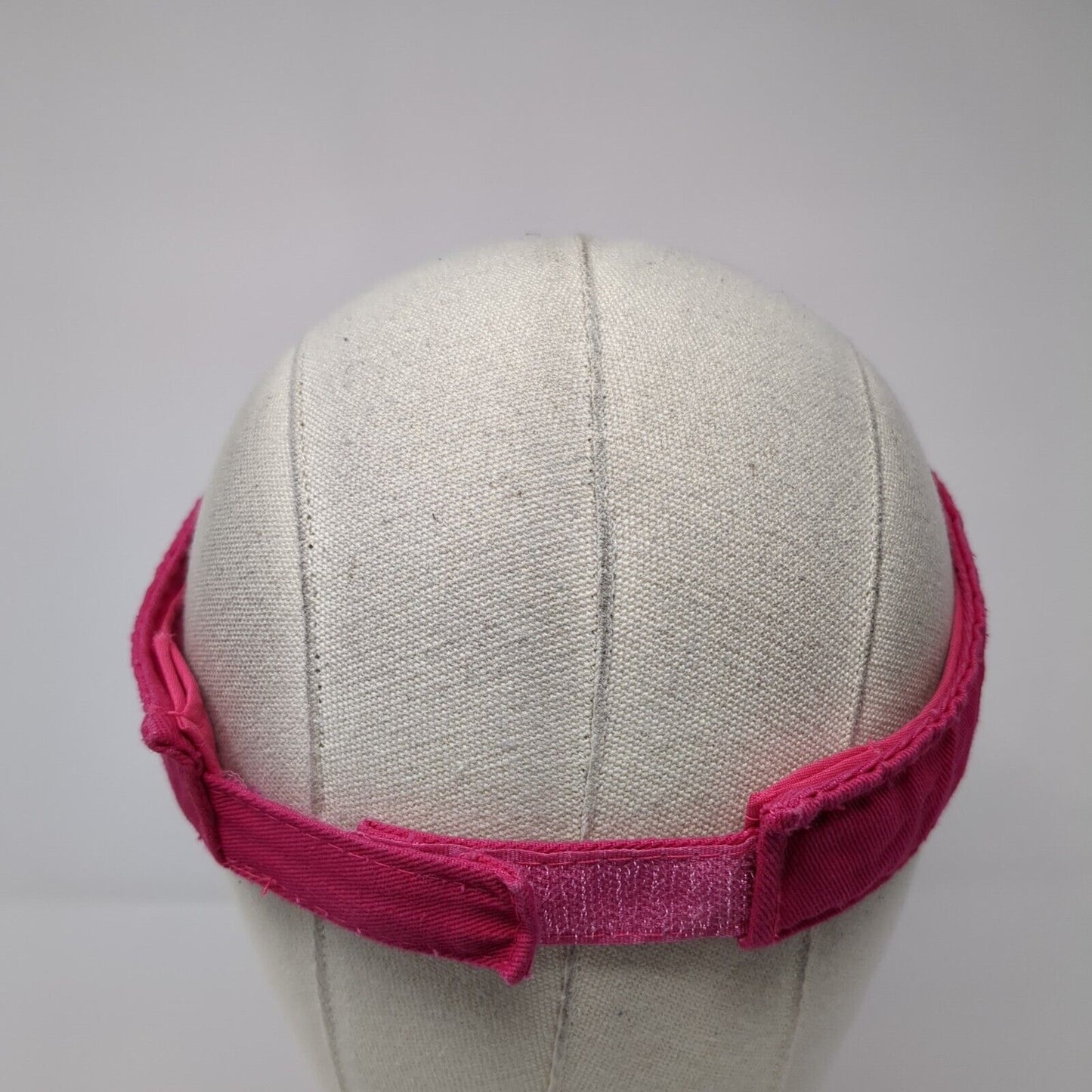 Unbranded Strapback Sun Visor Hat Pink One Size Solid Adjustable Blank