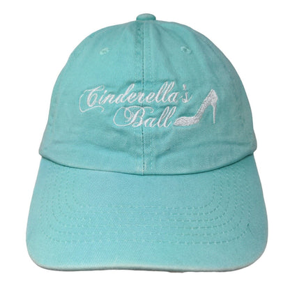 Cinderella's Ball Slideback Hat Blue One Size Embroidered Heartstrings