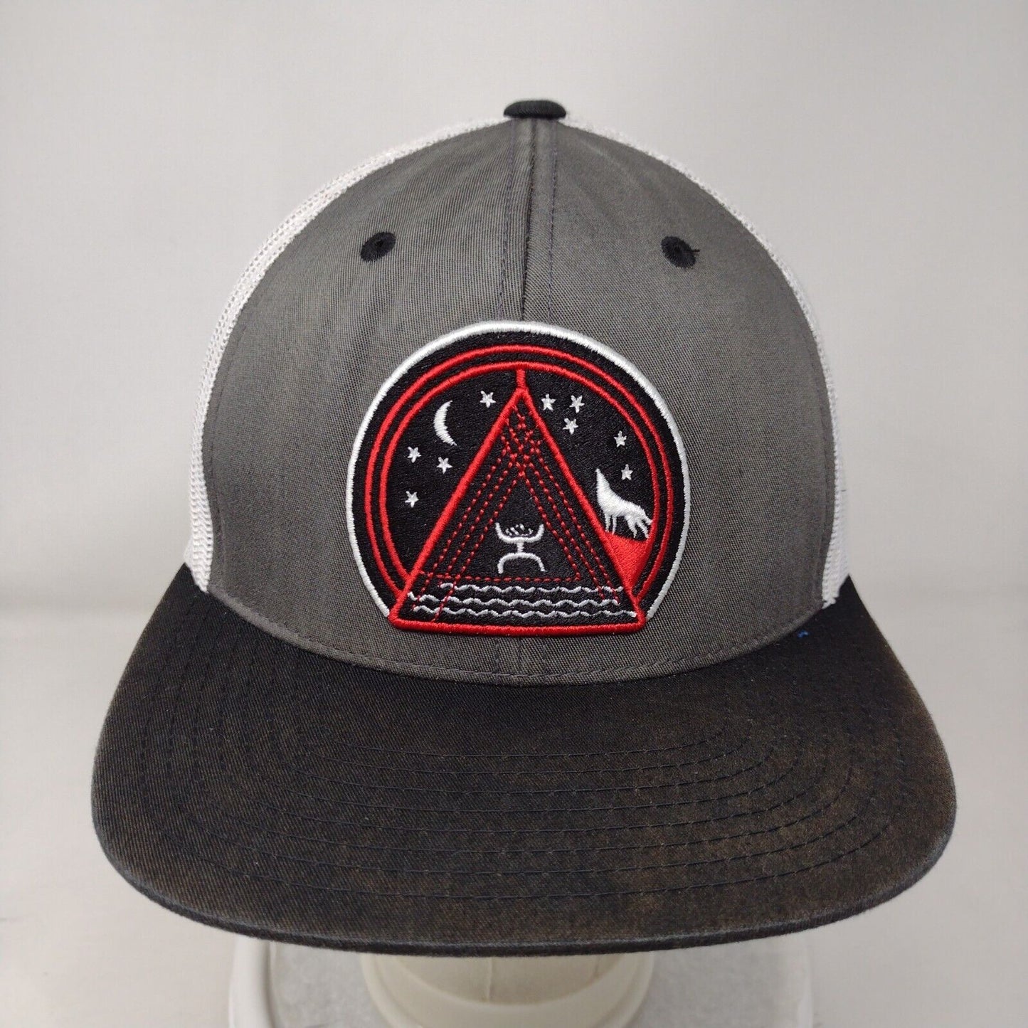 Hooey Music Snapback Mesh Back Trucker Hat Multi One Size Colorblock