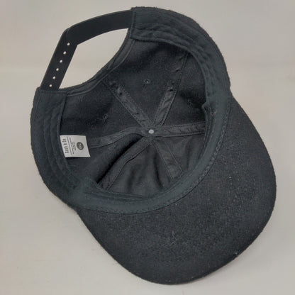Letter C Snapback Hat Black M/L Adjustable Solid Vent Holes Cash & Co
