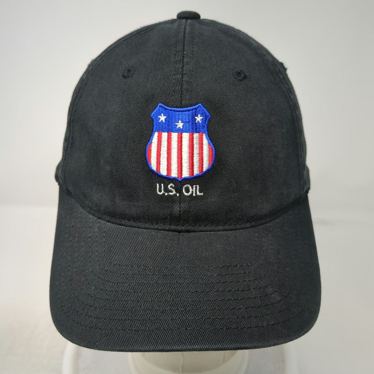 Port Authority Baseball Cap Black L/XL Flexfit US Oil Shield Logo Energy Gas Hat