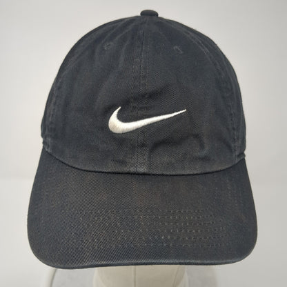 Nike Swoosh Logo Slideback Hat Black One Size Embroidered Heritage86