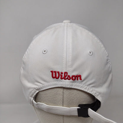 Wilson Slideback Golf Hat White OSFM Adjustable Embroidered Snapx 6 Panel
